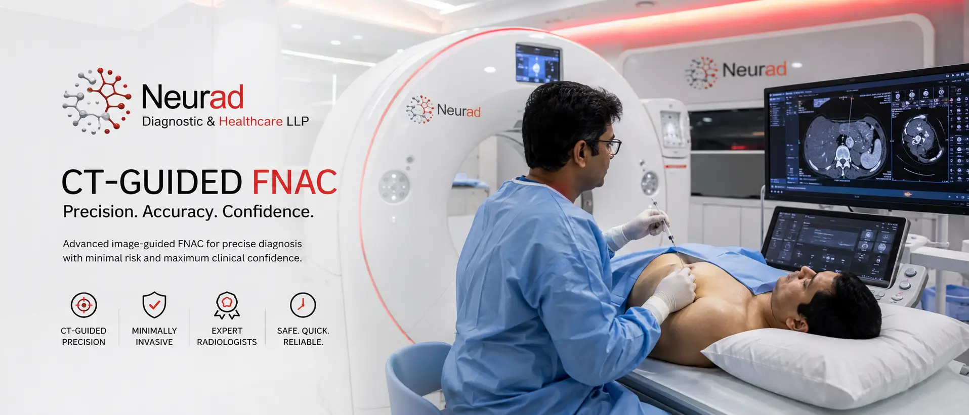 High-tech CT-guided diagnostic procedure at Neurad Diagnostic & Healthcare LLP